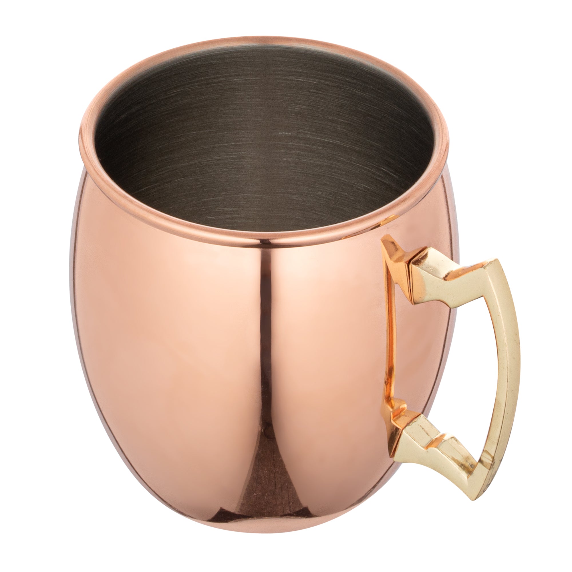 16 oz Copper Plated Stainless Steel Moscow Mule Mug - Bar Lux Classic Cocktail Cup for Gin, Vodka & Whiskey Drinks - Perfect for Parties, Gifts & Home Bar Decor (3.5