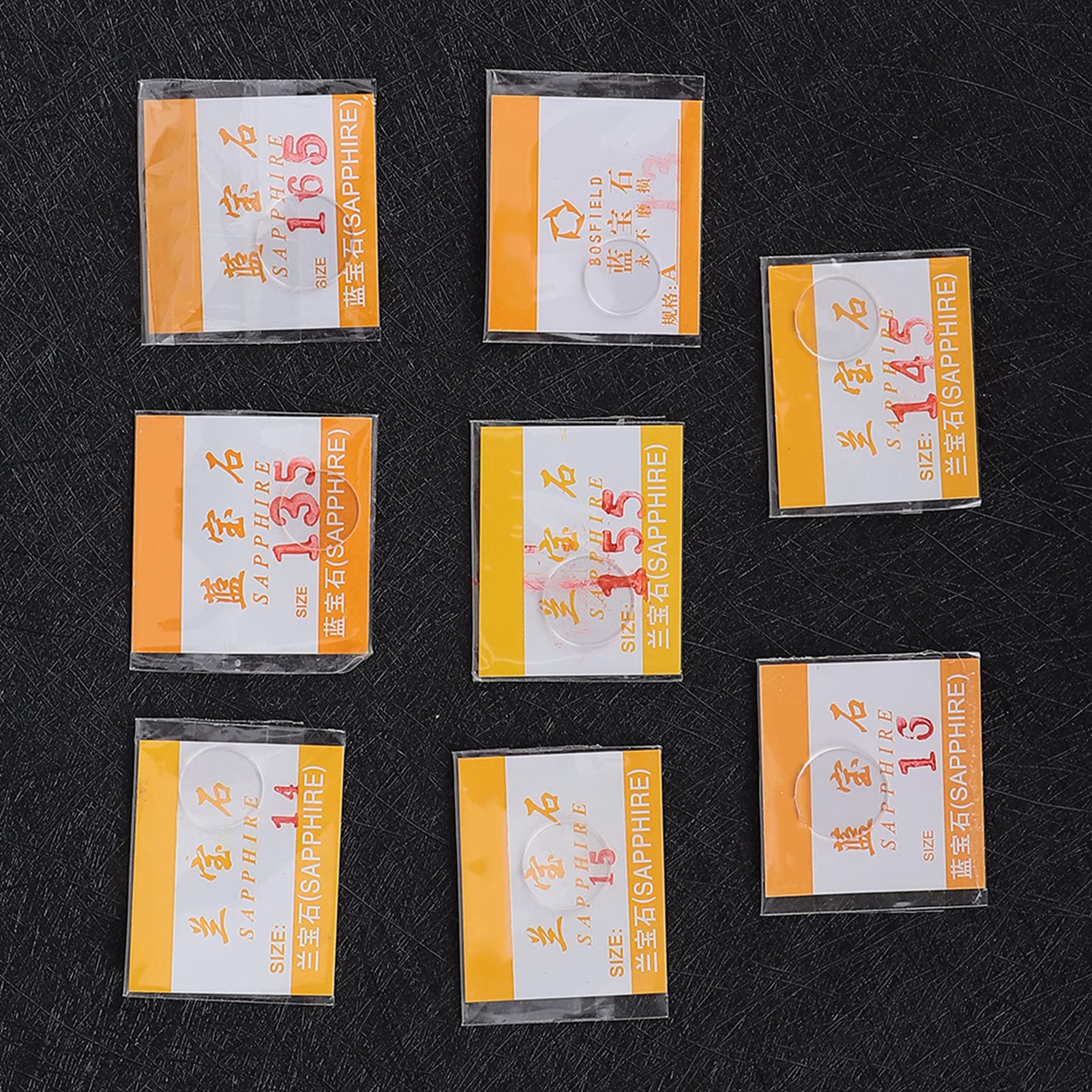 Sapphire Watch Glass Replacement - 8Pcs Durable Watch Crystal Repair Kit for Mechanical Watches | Perfect for Watchmakers, Jewelers & DIY Enthusiasts | Watch Repair Tool & Maintenance Accessories