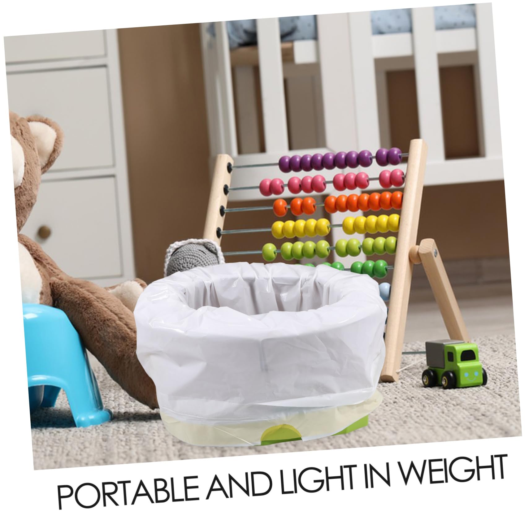 HAPINARY 2-Pack Portable Toilet for Camping & Travel - Lightweight White Plastic Commode with Potty Seat - Ideal for Outdoor Adventures, Road Trips & Emergency Use