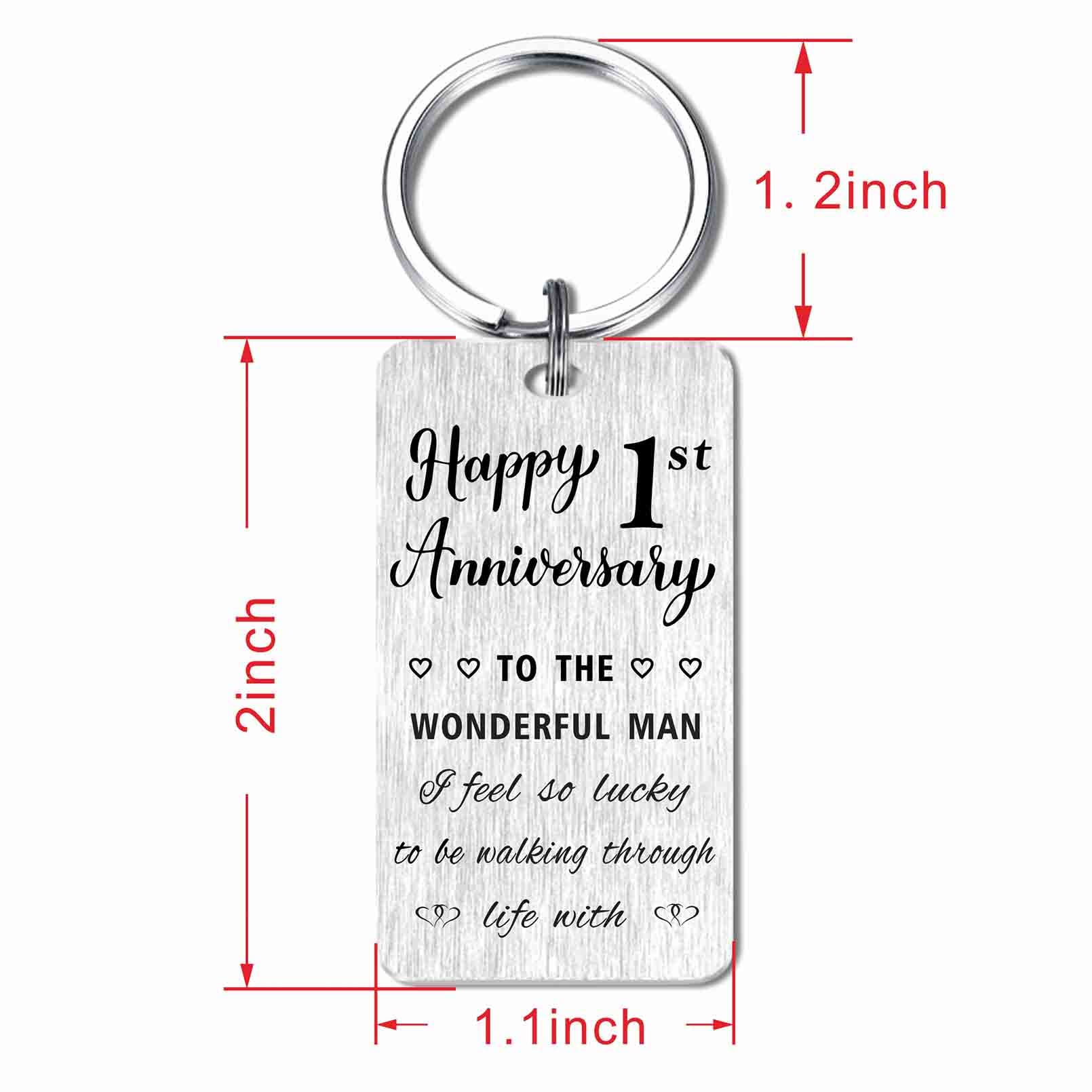 HYHYDHP 1 Year Anniversary Keychain - Romantic Wedding Gift for Husband or Wife - Perfect 1st Anniversary Present for Couples - Ideal for Anniversaries, Valentine's Day & Special Occasions