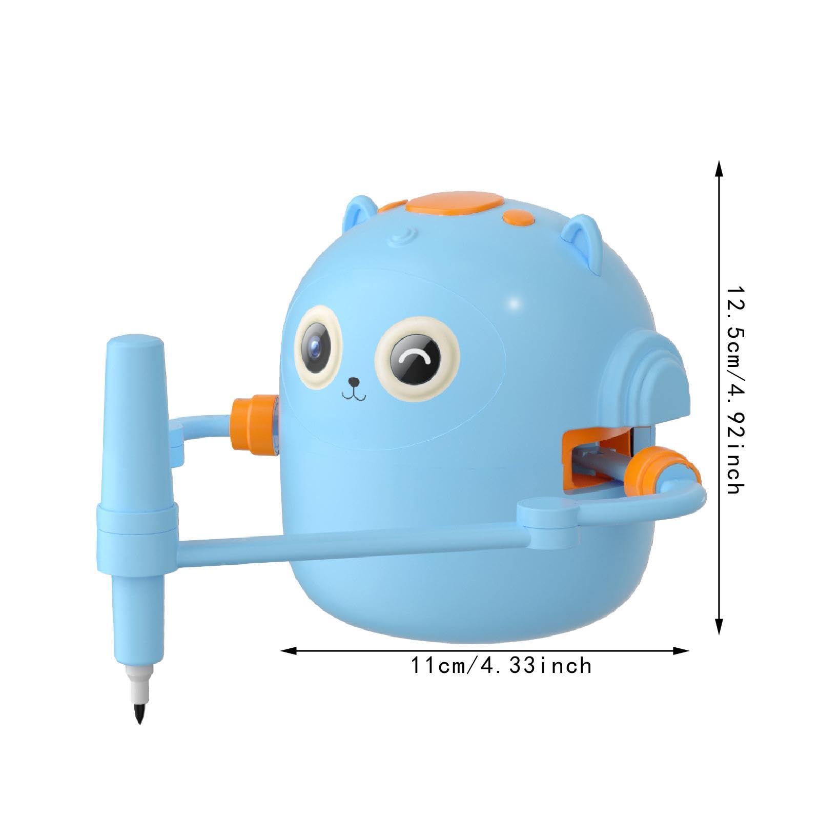 Educational Drawing Robot for Kids with 100 Drawing Cards & 2 Pens - STEM Learning Toy for Creative Play, Perfect for Home & Classroom Activities (Blue)
