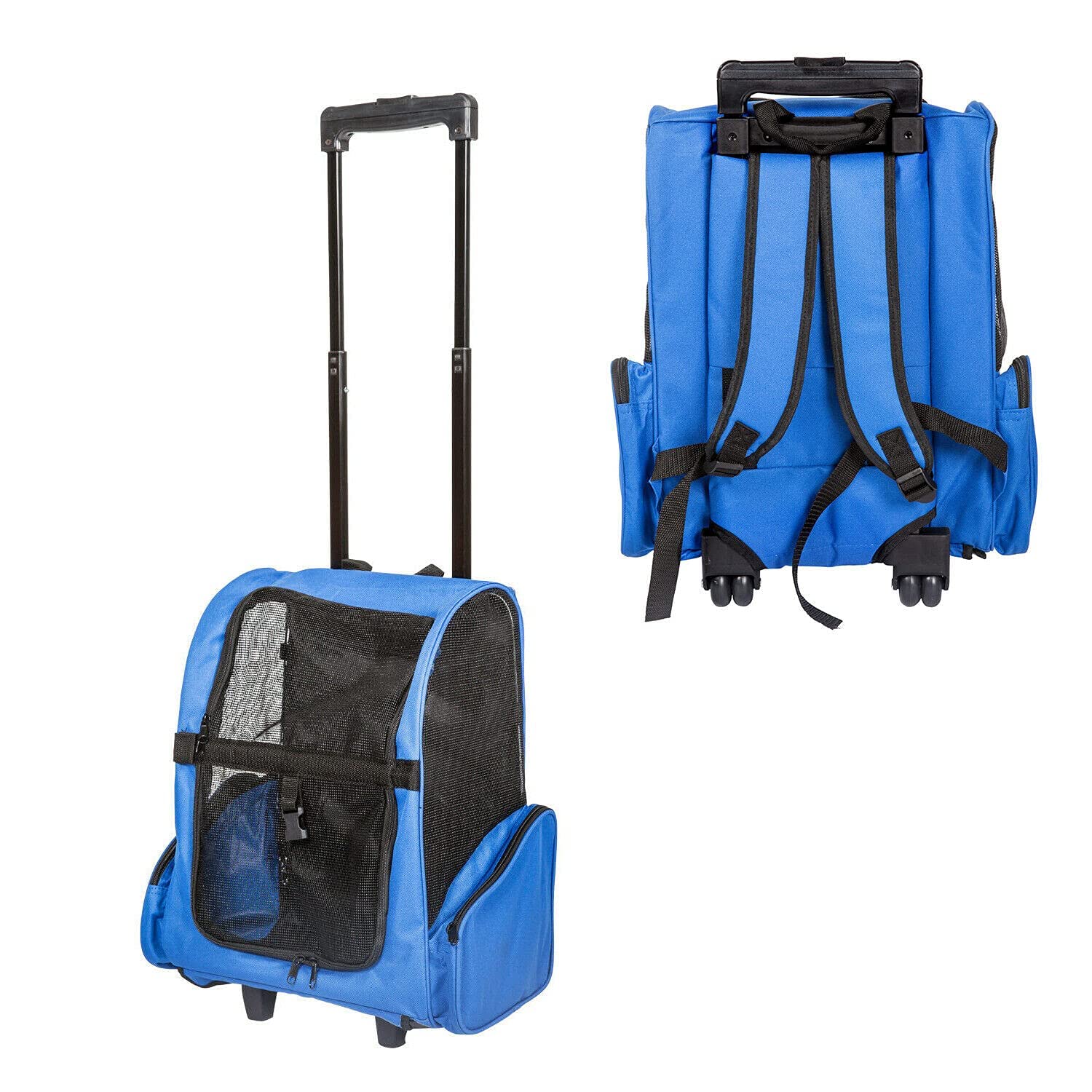 Double Wheel Pet Travel Carrier Backpack - Airline Approved Rolling Pet Carrier for Dogs & Cats | Perfect for Air Travel, Road Trips & Outdoor Adventures