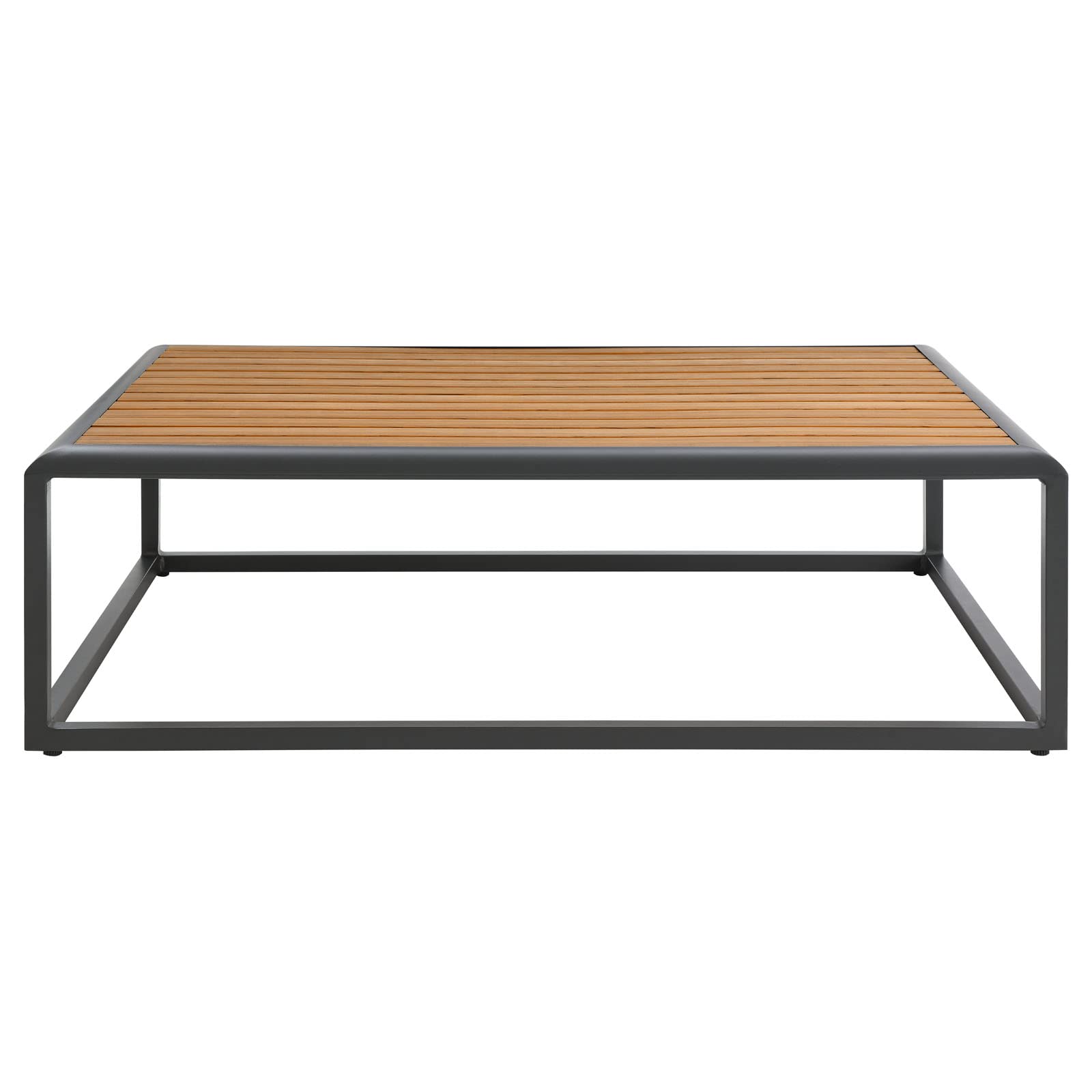 Modway Outdoor Patio Coffee Table - Gray Natural for Garden & Poolside
