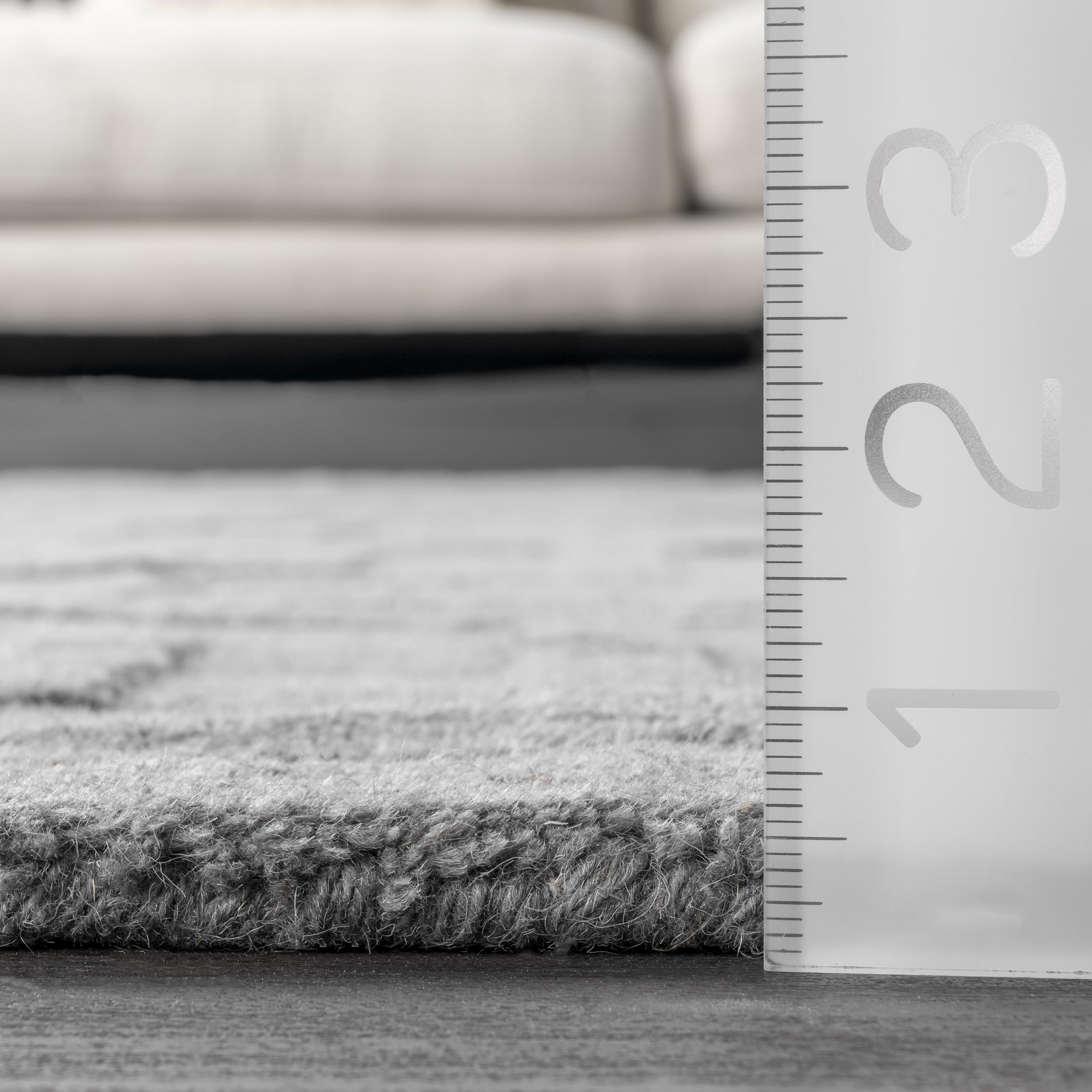 nuLOOM Hand Woven Ambrose 9x12 Grey Area Rug - Perfect for Living Room, Bedroom & Home Decor