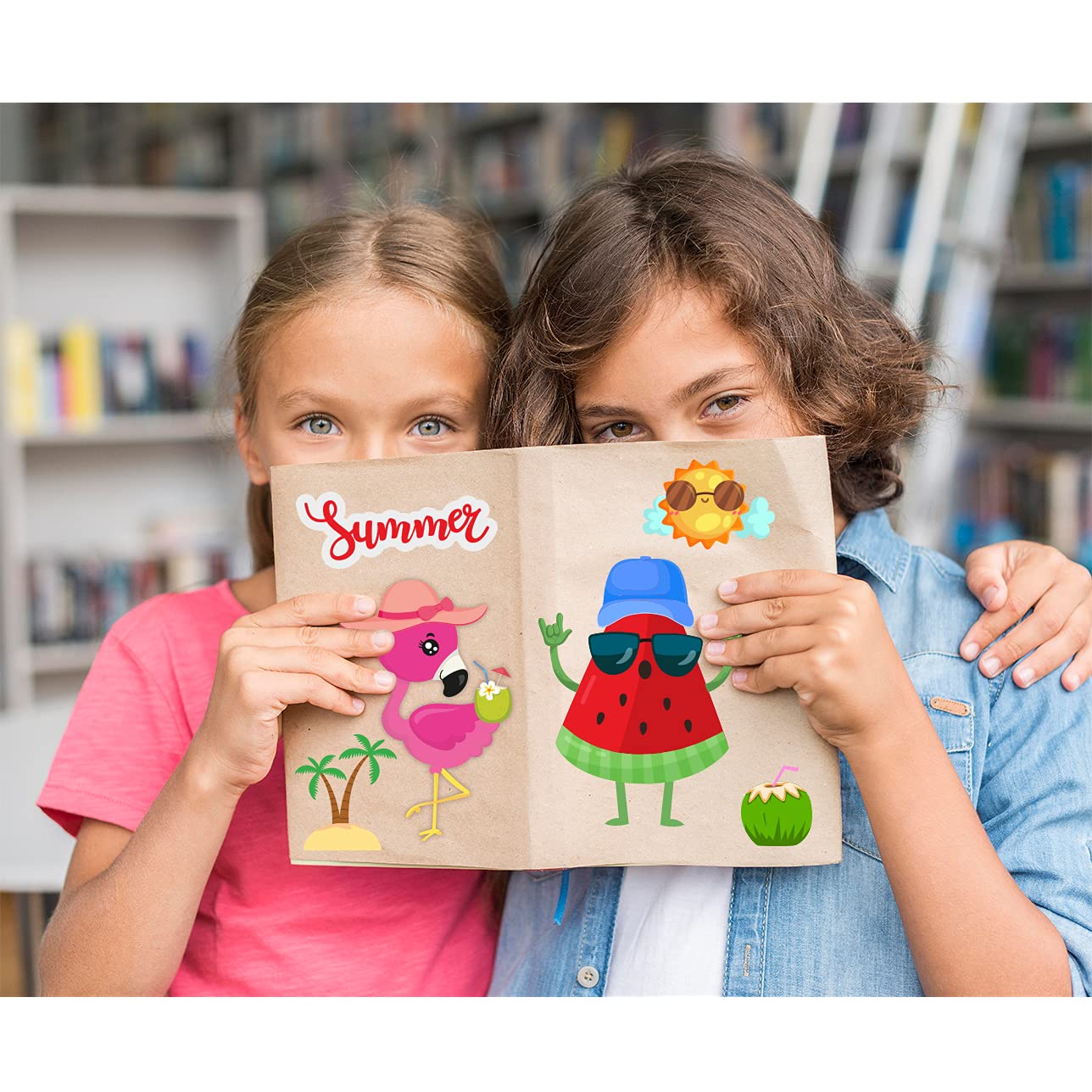 Summer Themed Stickers for Kids - Fun DIY Crafts, Scrapbooking & School Projects - Perfect for Scrapbooks, Notebooks, and Summer Activities