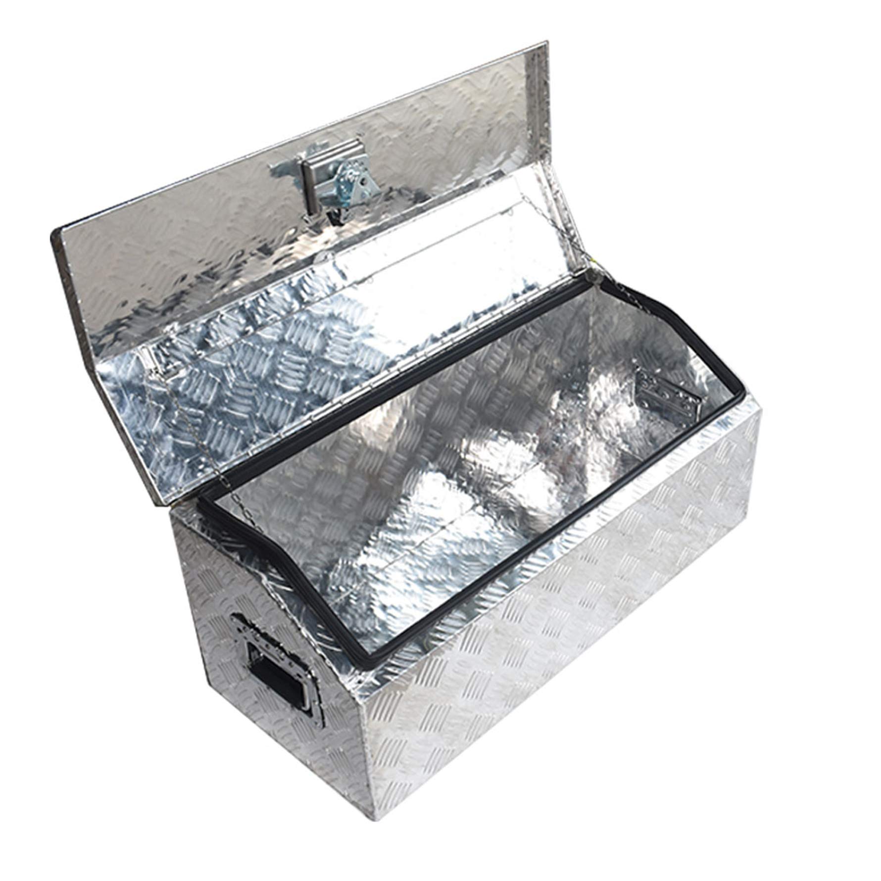 30 Inch Silver Aluminum Tool Box for ATV, Truck, Pickup & RV - Heavy Duty Storage Replacement with Secure Locking - Perfect for Off-Roading, Camping & Work Site Organization