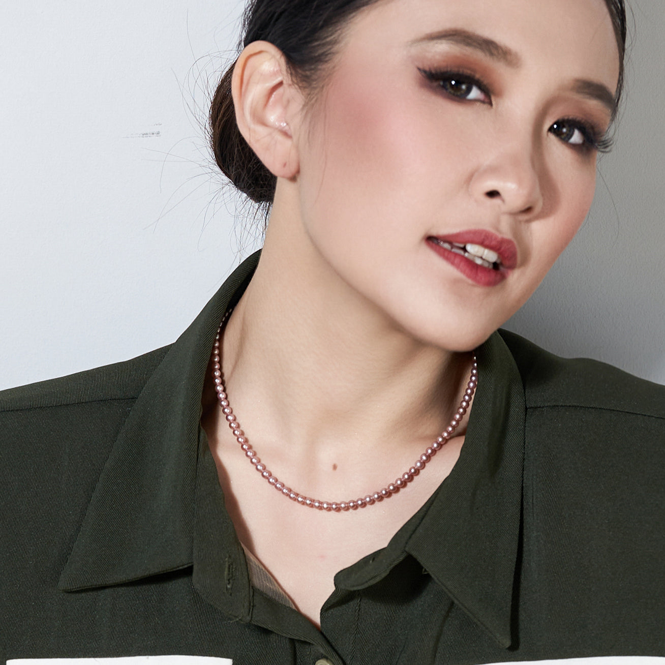 18K Solid Gold Freshwater Pearl Necklace for Women - Elegant Dainty Jewelry Gift for Birthday, Anniversary & Wedding - Perfect for Formal Events, Date Nights & Special Occasions