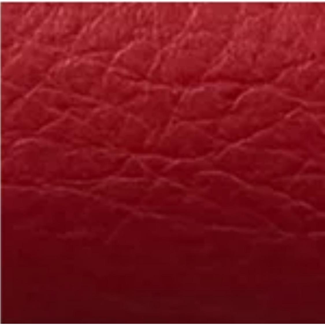 Genuine Leather Large Red Pen Case with Nylon Lining & Zipper Closure - Perfect for Office, School, Travel & Gift Giving