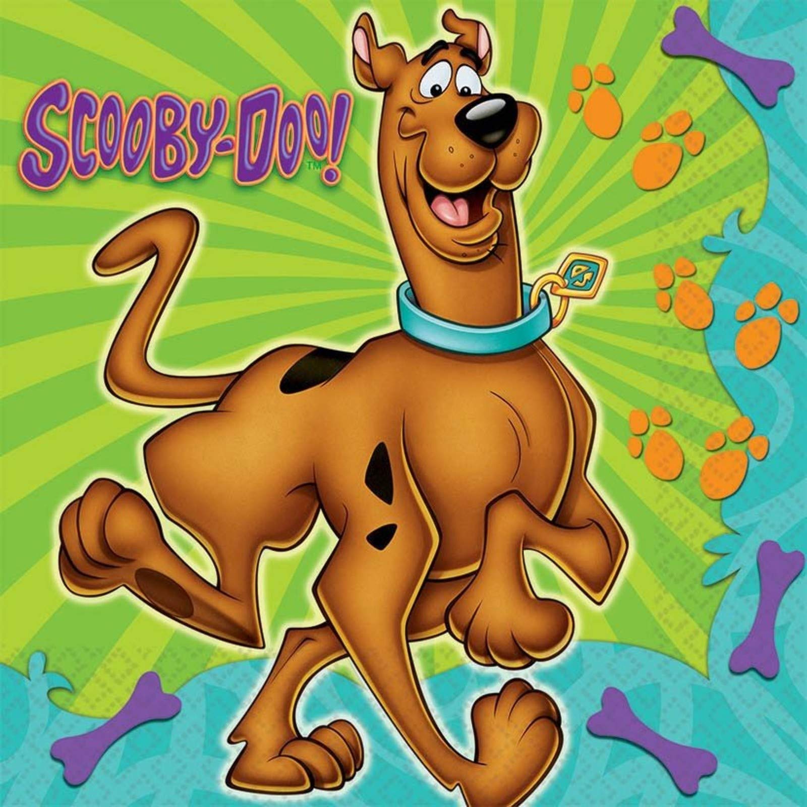 Scooby Doo Themed Luncheon Napkins (16 Pack) - Colorful Party Supplies for Birthday, Halloween, and Themed Celebrations