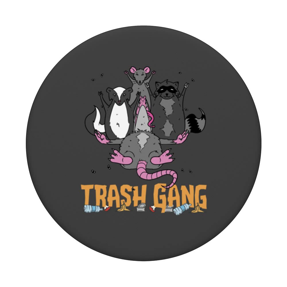 Funny Garbage Gang Animal PopSockets - Swappable PopGrip with Opossum, Raccoon, Rat & Skunk Designs for Phone & Tablet Accessories | Perfect for Trash Lovers, Wildlife Enthusiasts & Unique Gift Ideas