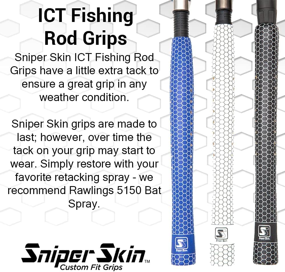 SNIPER SKIN 钓鱼竿握把 - 防水可调节鱼竿配件 - 易安装强力替换握把 - 适用于海钓、溪钓、路亚等多种钓鱼场景