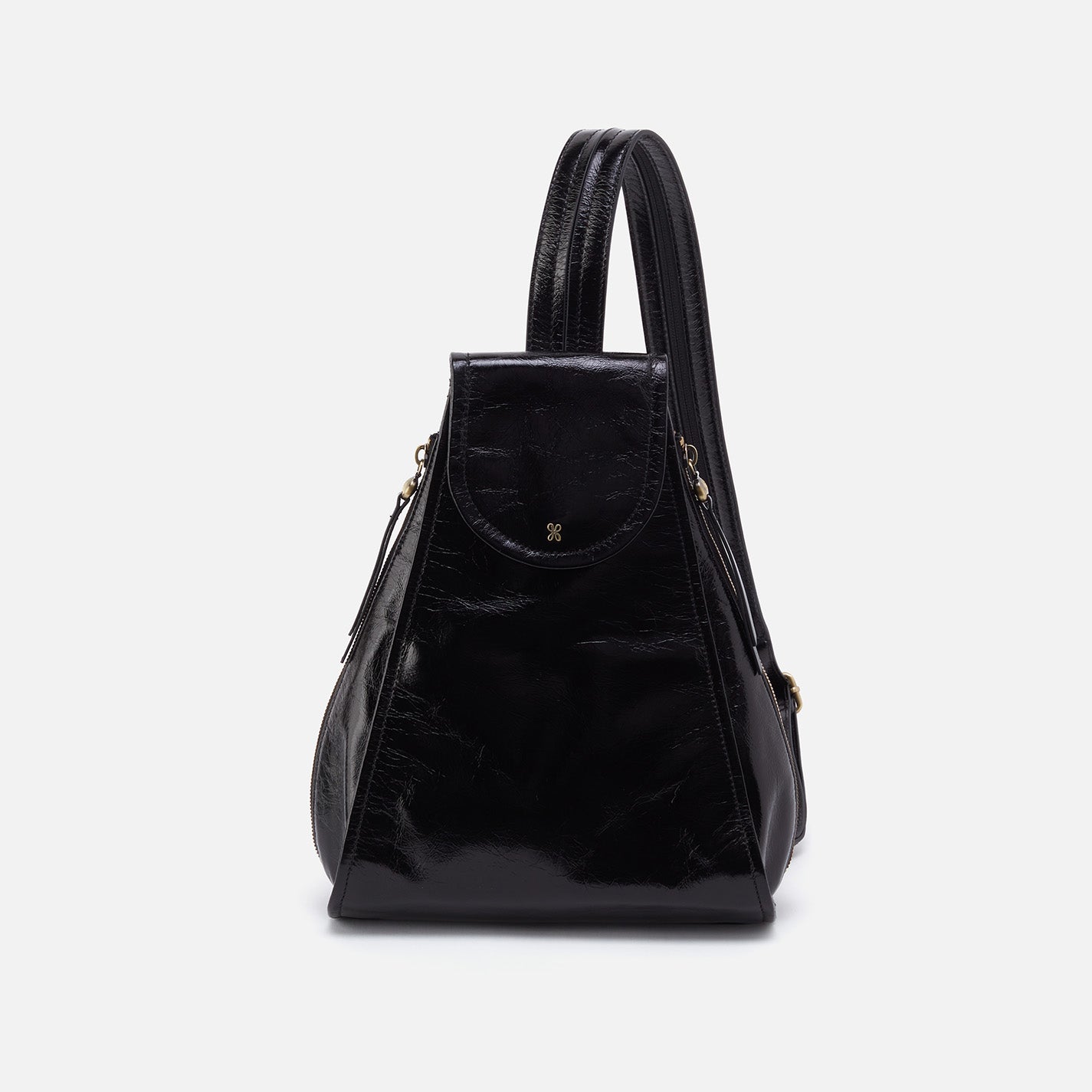 Premium Betta Backpack - Genuine Polished Leather, Stylish Black Design for Work, Travel & Daily Commute