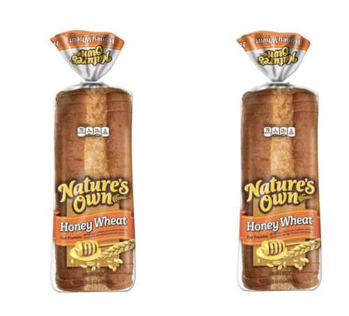 Nature's Own Honey Wheat Sandwich Bread - 20 oz Loaf (2 Pack) | 100% Natural, No High Fructose Corn Syrup | Perfect for Sandwiches, Toast & Family Breakfast