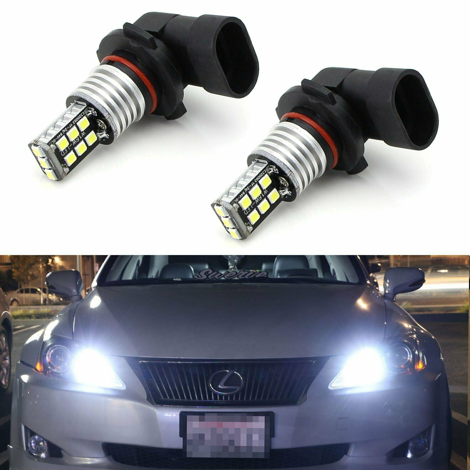 9005 LED Headlight Bulbs 15 SMD High Beam Daytime Running Light Kit - Compatible with Lexus IS GS ES LS RX LX - Bright White Light for Night Driving & Enhanced Visibility