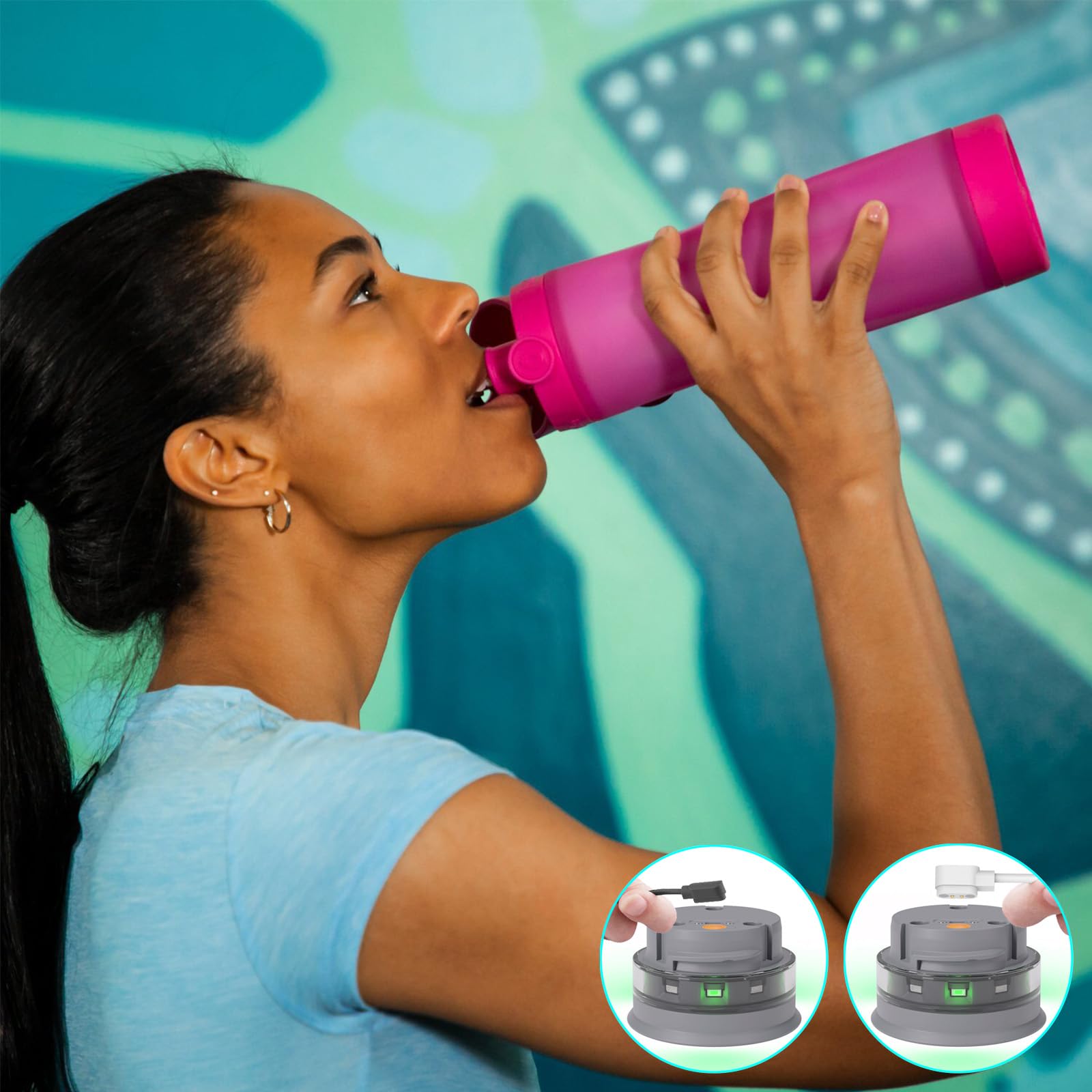 Original Title: Charger Compatible with HidrateSpark Steel/HidrateSpark PRO Charger Charging Cable Cord Magnetic USB Cradle Accessories   Optimized Title: **HidrateSpark Steel & PRO Magnetic USB Charger Cable - Fast Charging Dock for HidrateSpark Water Bottles | Home, Office & Gym Use**