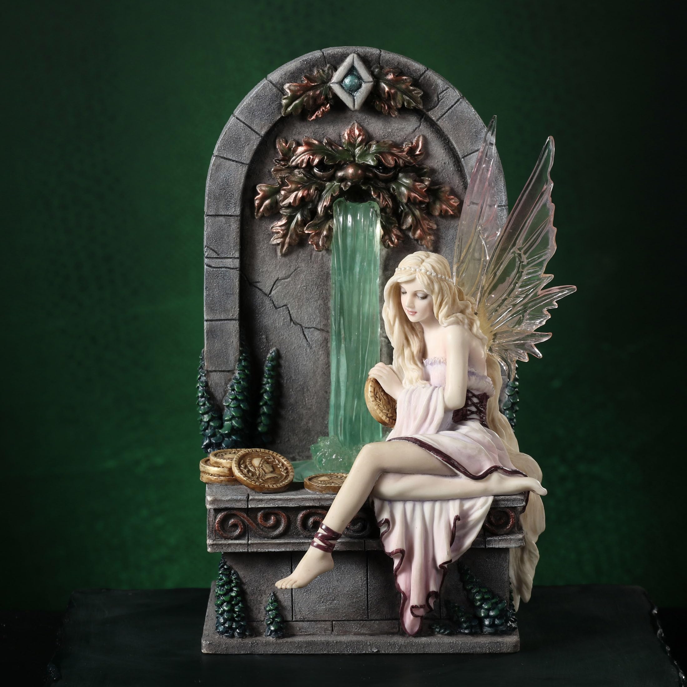 Veronese Design Fairy Wishing Well LED Fountain Sculpture - Selina Fenech Inspired Home Decor for Garden, Yard & Indoor Display | Magical Gift for Fantasy Lovers