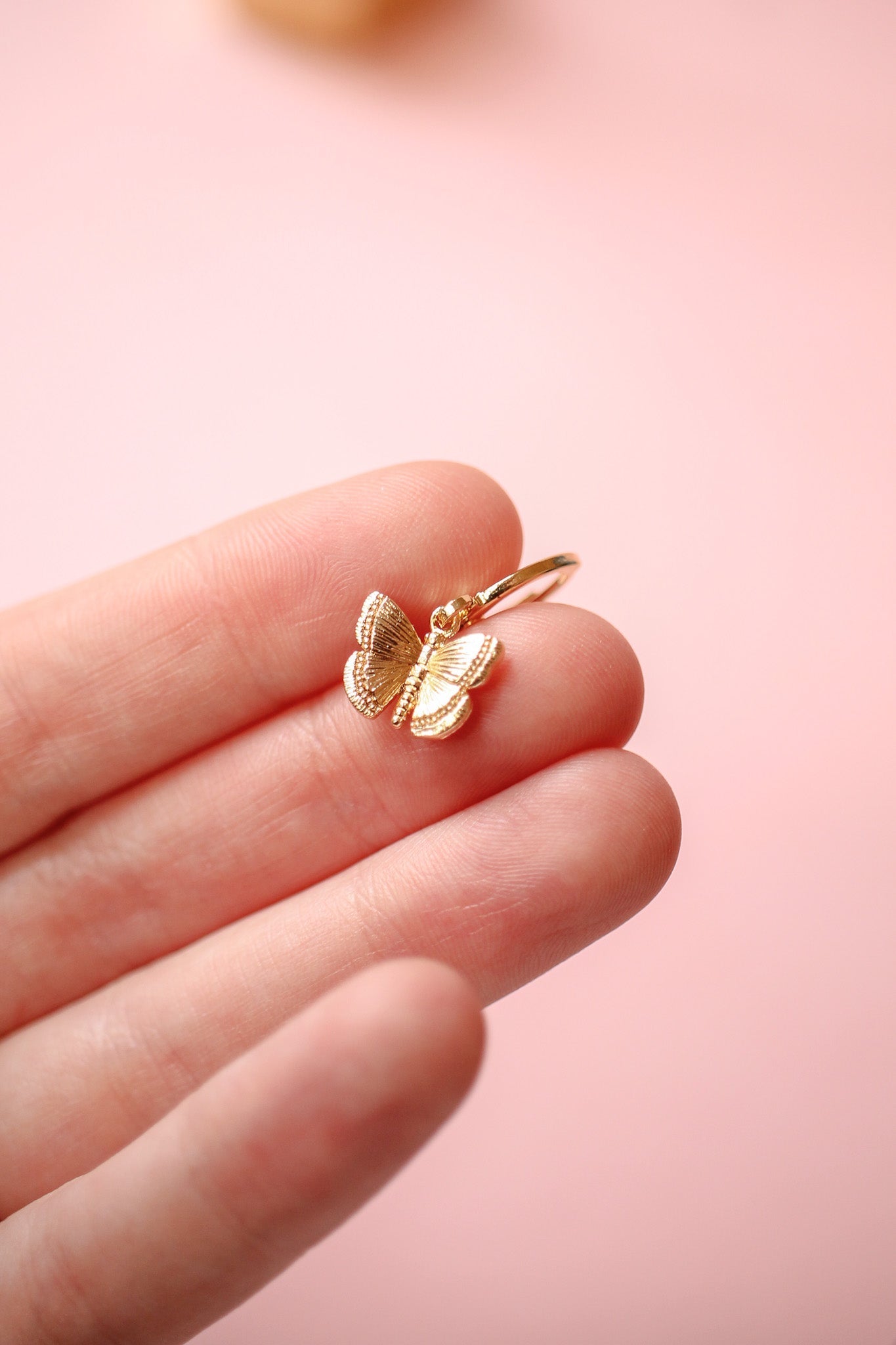 Butterfly Huggie Hoop Earrings for Women - 14K Gold Plated Small Hoop Earrings - Dainty Minimalist Jewelry for Everyday Wear - Perfect for Gifts, Parties & Date Nights