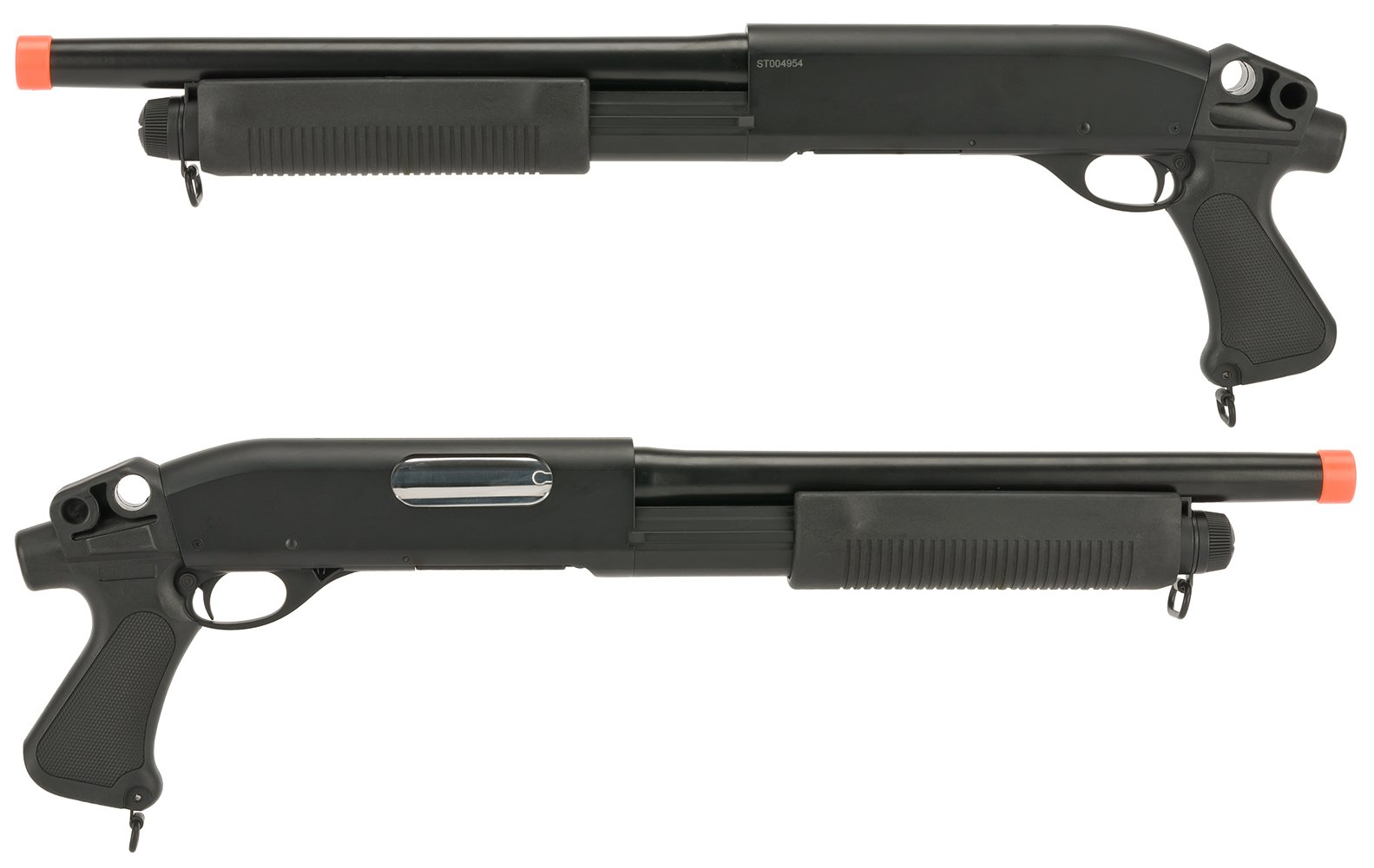 CYMA Standard Full Metal M870 3-Round Burst Airsoft Shotgun with Pistol Grip - Realistic Shell Loading for Tactical Training & Outdoor Airsoft Games (Model: CM350M)