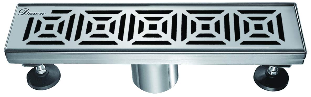 Polished Satin Shower Drain - Dawn LME120304 Stainless Steel Bathroom Drain for Showers & Bathtubs | Perfect for Home Renovation & Waterproofing Projects