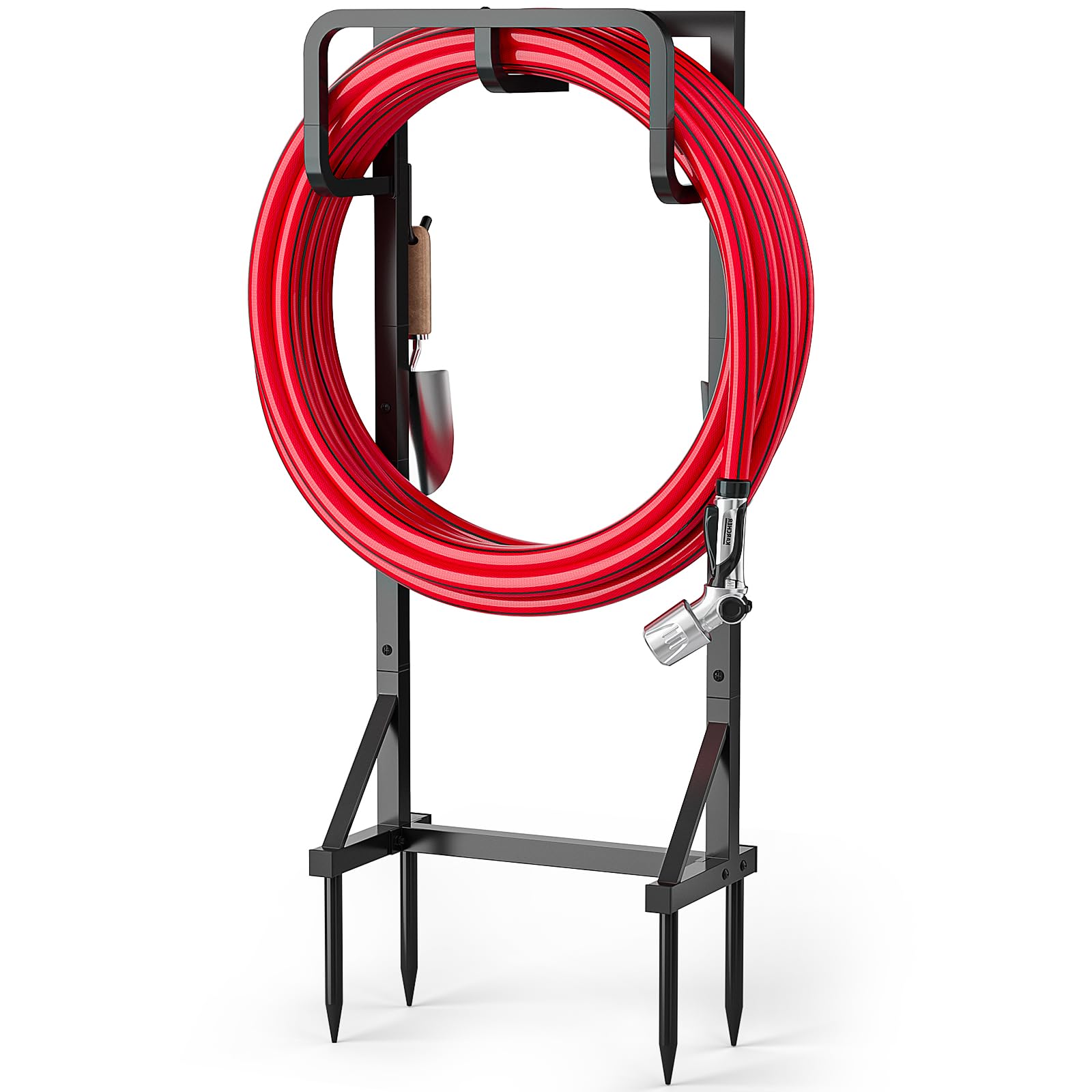 Premium Freestanding Garden Hose Holder - Heavy Duty Outdoor Water Hose Storage Rack for Lawn, Yard & Garden | Durable & Reinforced Design for Easy Hose Organization | Perfect for Backyard, Patio & Gardening Use