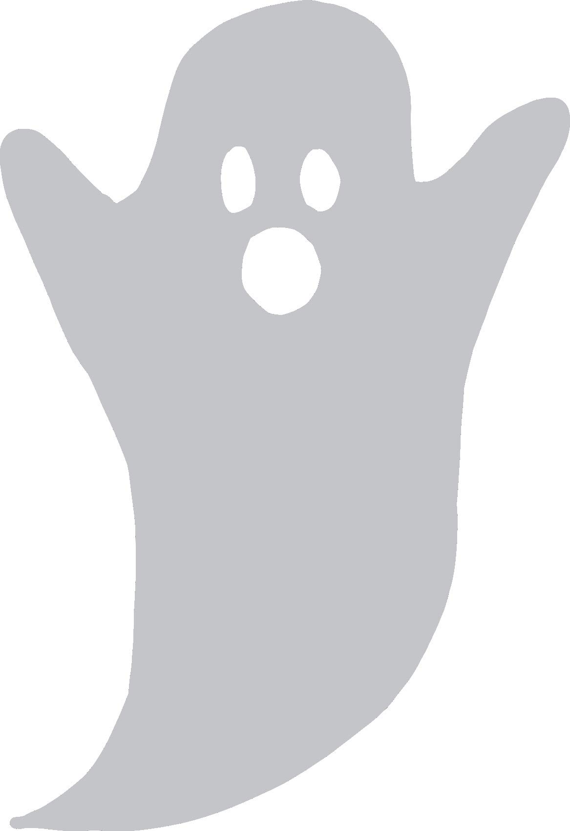 hBARSCI Ghost Vinyl Decal - 5 Inch Premium Car Sticker for Windows, Laptops, Tablets | Durable 2.5mil Thick Silver Gray Outdoor Decal | Perfect for Halloween Decor, Vehicle Customization & Tech Accessories