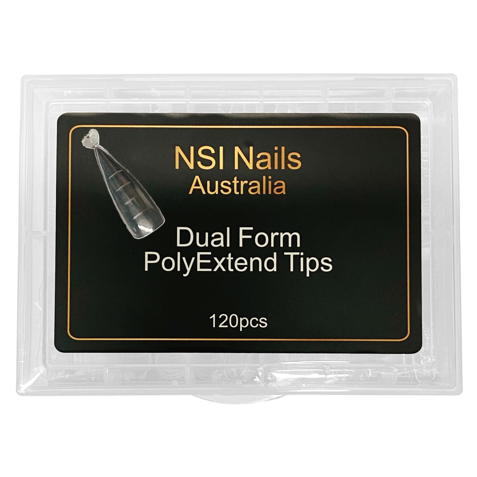 Dual Form PolyExtend Nail Tips 120pcs - Professional False Nails for Acrylic & Gel Extensions, Salon Quality Manicure & Pedicure Supplies - Perfect for Home DIY & Professional Nail Artists