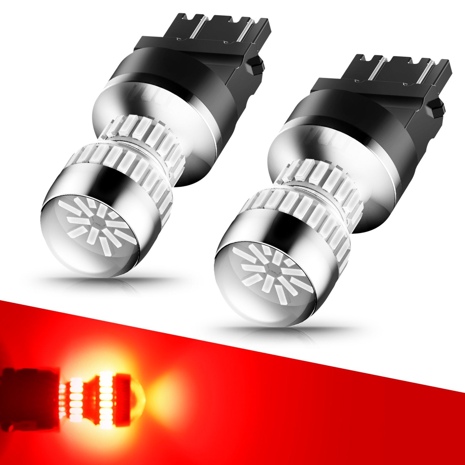 AUXITO 3156 3056 3057 3047 4057 4157 LED Tail Light Bulbs - Super Bright Red Brake Stop Lights for Cars, Trucks, SUVs - Perfect for Night Driving & Enhanced Safety