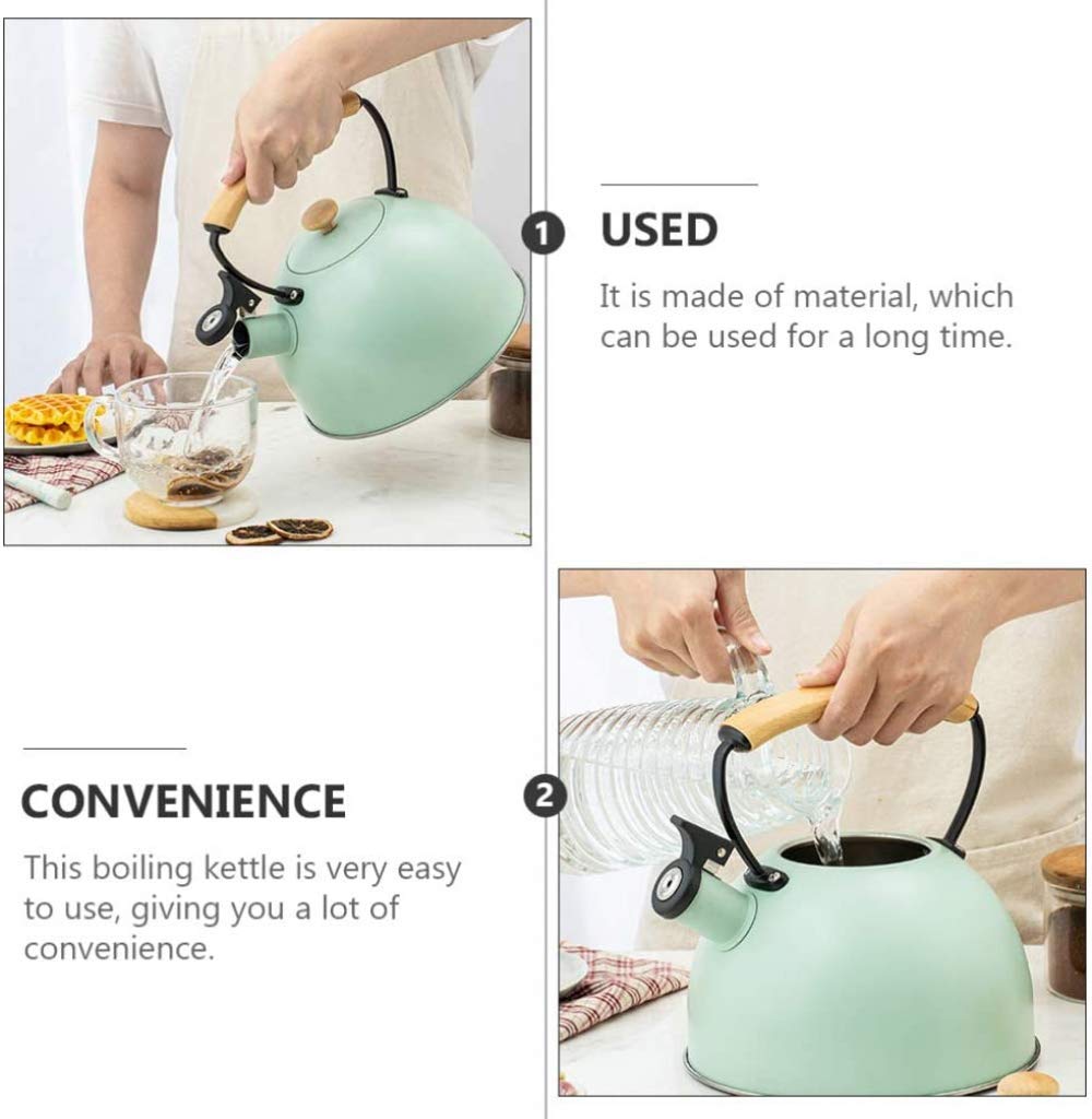 Premium Stainless Steel Whistling Tea Kettle for Stovetop - Classic Design for Gas & Electric Stoves - Perfect for Boiling Water, Making Tea, Coffee & Hot Cocoa at Home or Camping