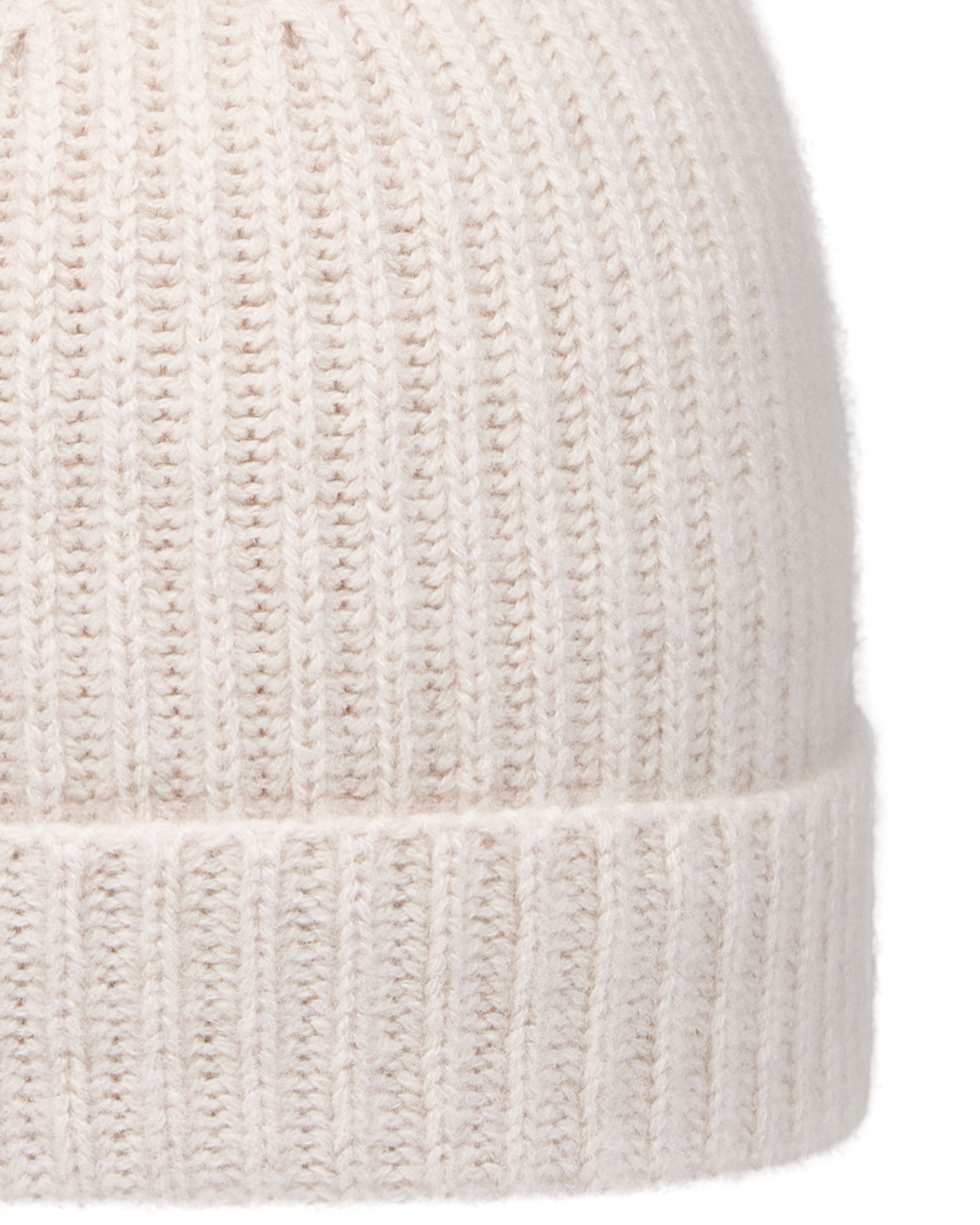 Unisex Ribbed Cashmere Beanie - Soft Winter Hat for Men & Women - Frost White - Perfect for Cold Weather & Outdoor Activities
