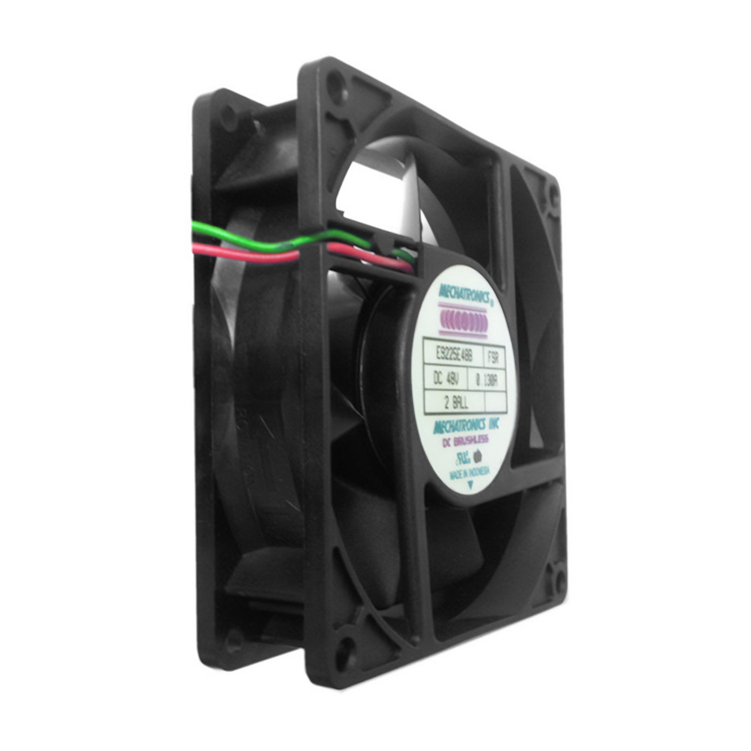 High Performance 48V DC Cooling Fan 92x92x25mm - Mechatronics E9225E48B FSR for Server Racks, Industrial Equipment & Electronics Cooling