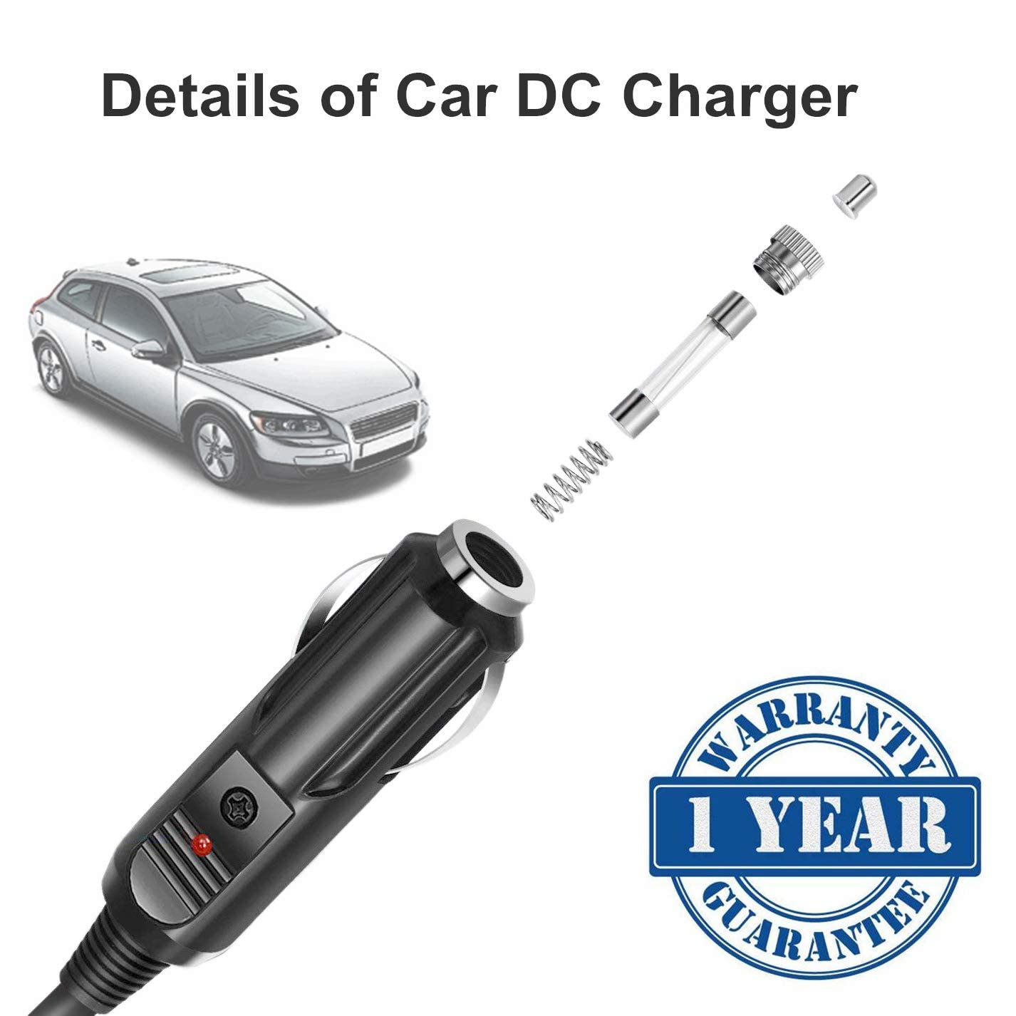 Original Philips 996510021372 Dual DVD Player Car DC Power Adapter Charger Replacement - Perfect for Road Trips & In-Car Entertainment