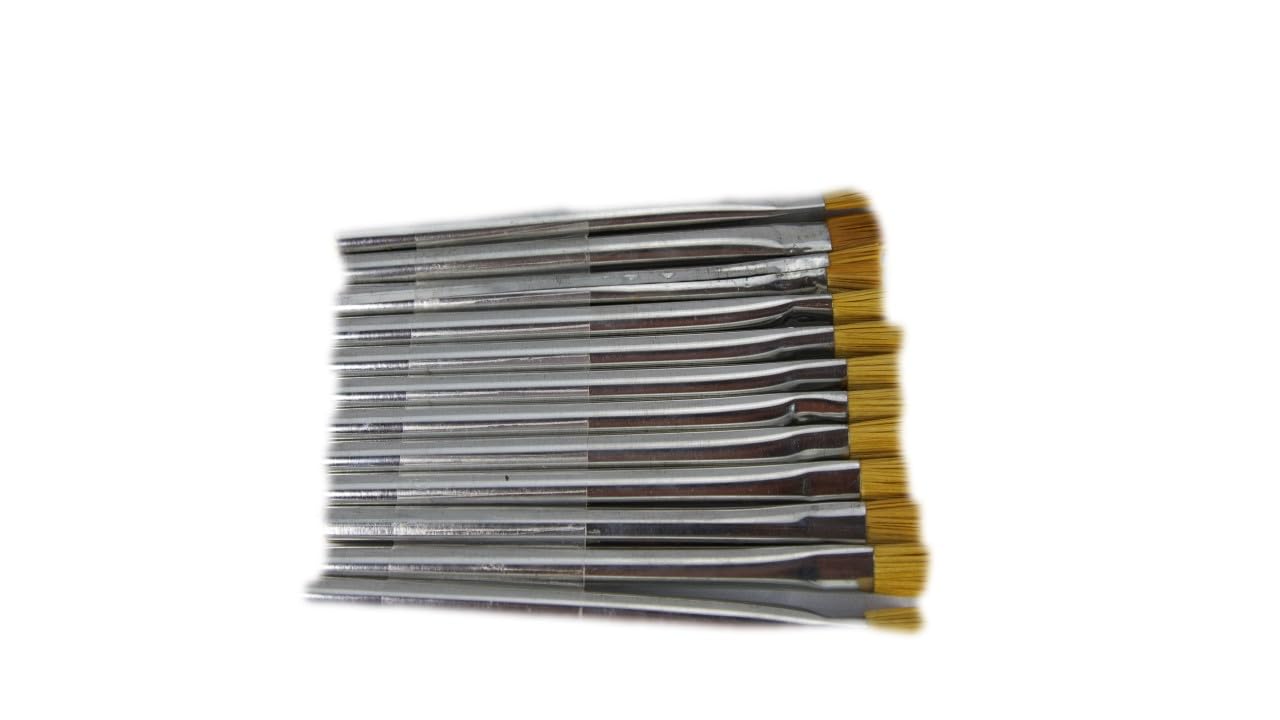 3/8 Inch Acid Brushes - 12 Pack Natural Horsehair Utility Brushes for Crafting, Soldering, Welding & Cleaning | Perfect for DIY Projects, Metalwork & Electronics Repair