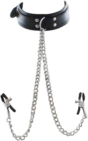 Adjustable Non-Piercing Nipple Clamps with Chain - Sensual Body Jewelry for Couples, BDSM Games & Intimate Play - Perfect Gift for Spice & Romance