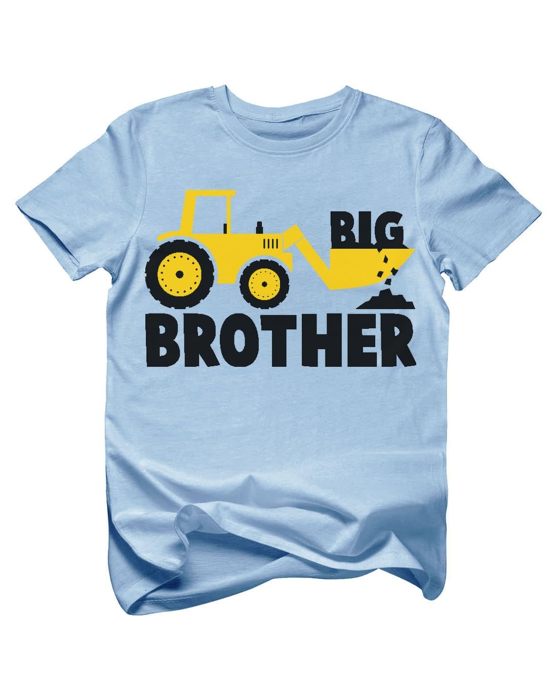 Construction Tractor Big Brother T-Shirt - Cute Pregnancy Announcement Gift for Toddler Boys & Siblings | Soft Cotton Kids Tee for Gender Reveal & Family Photo Shoots