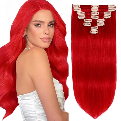 #Red Silky Straight