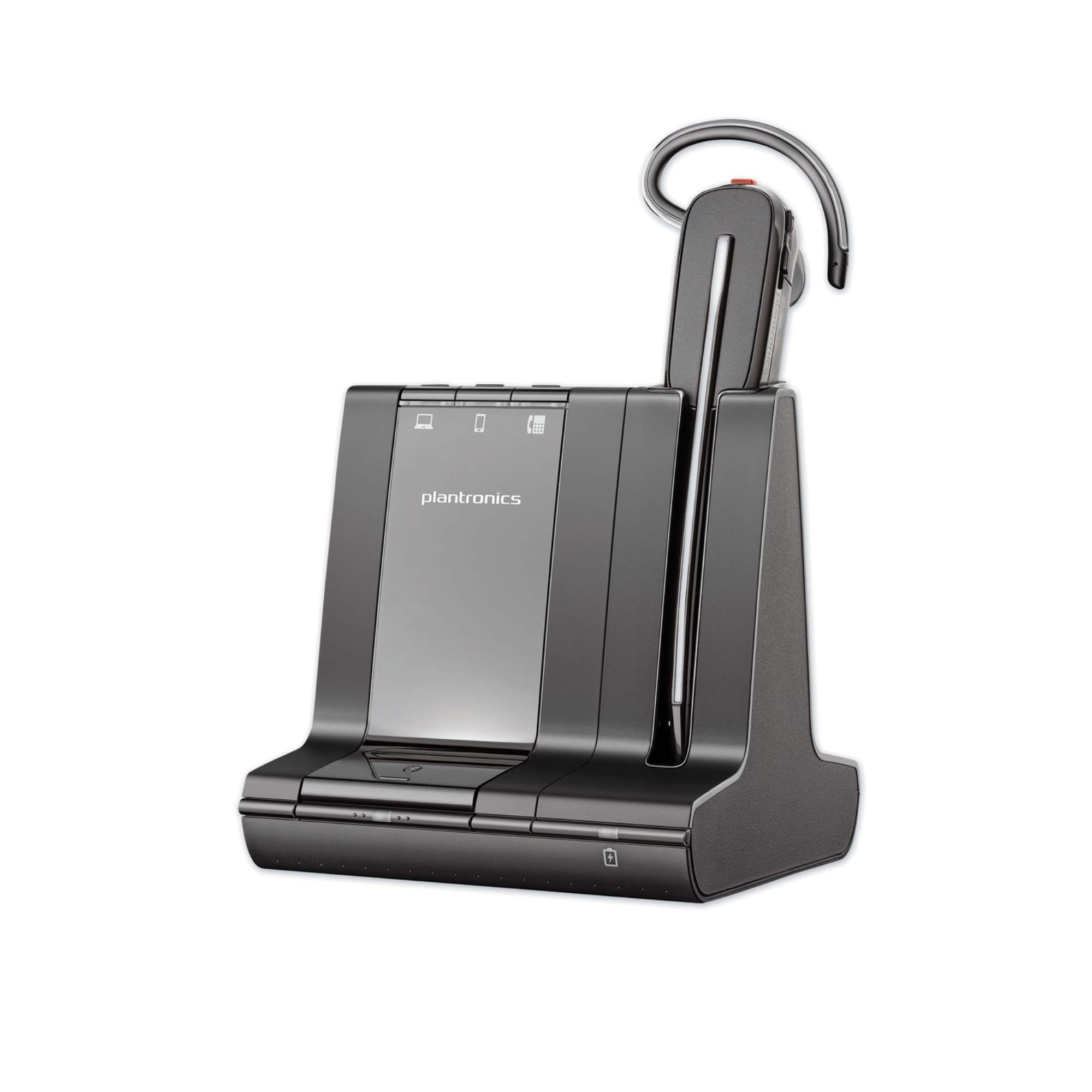 Plantronics Savi S8240-M Wireless Office Headset (Renewed) - Noise Cancelling Bluetooth Headphones for Business Calls, Remote Work & Conference Meetings