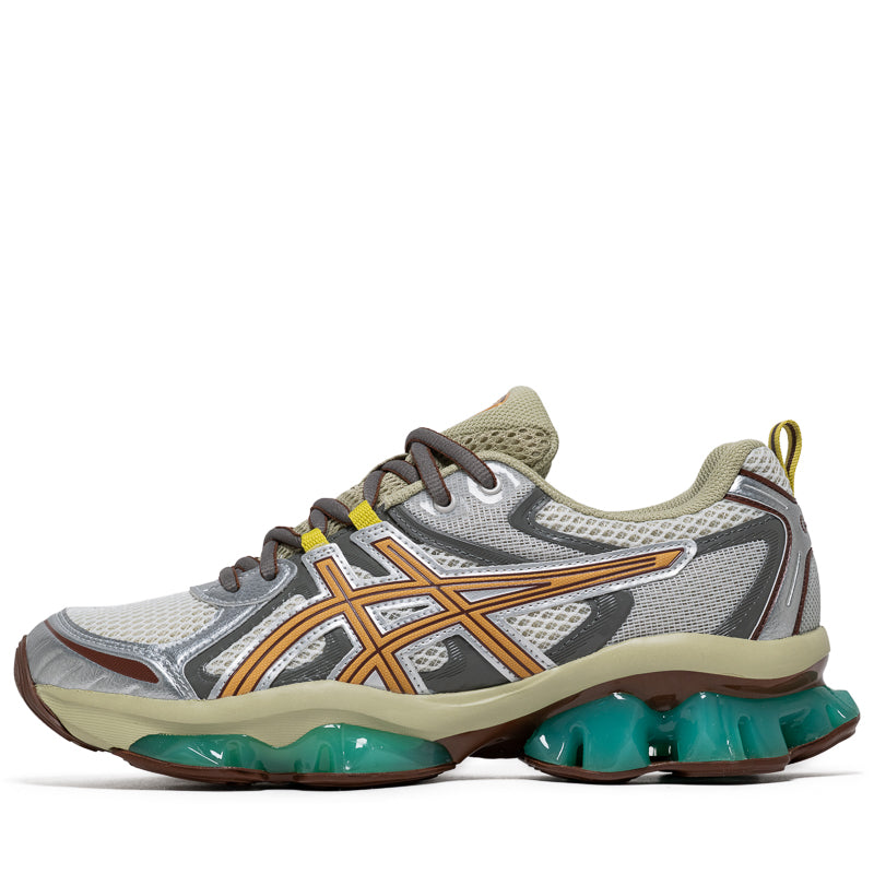 ASICS Gel Quantum Kinetic Running Shoes for Men & Women - White/Khaki - Lightweight Cushioned Sneakers for Jogging, Gym Workouts & Daily Wear