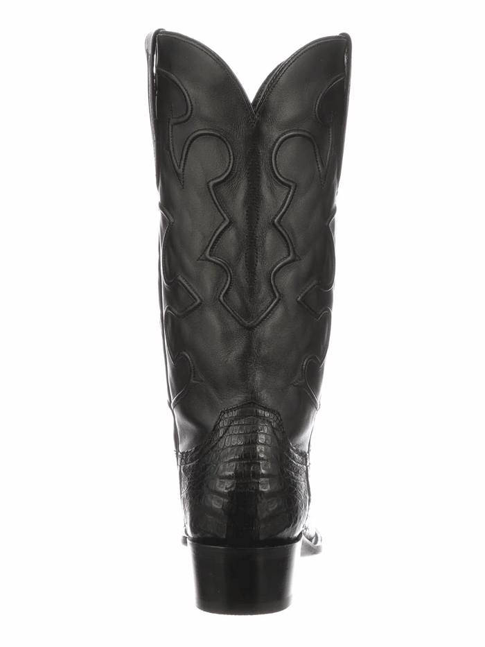 Lucchese M1636.R4 Men's Charles Belly Caiman Cowboy Boots - Black Western Boots for Rodeo, Country Dance & Casual Wear
