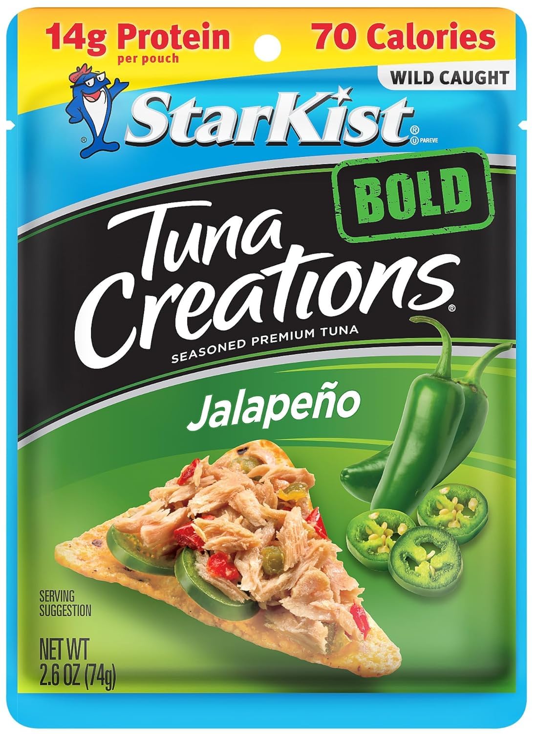 StarKist Tuna Creations Bold Jalapeño Flavor, 2.6 Ounce Pouch (Pack of 24) - Perfect for Sandwiches, Salads & Quick Protein Snacks On-The-Go
