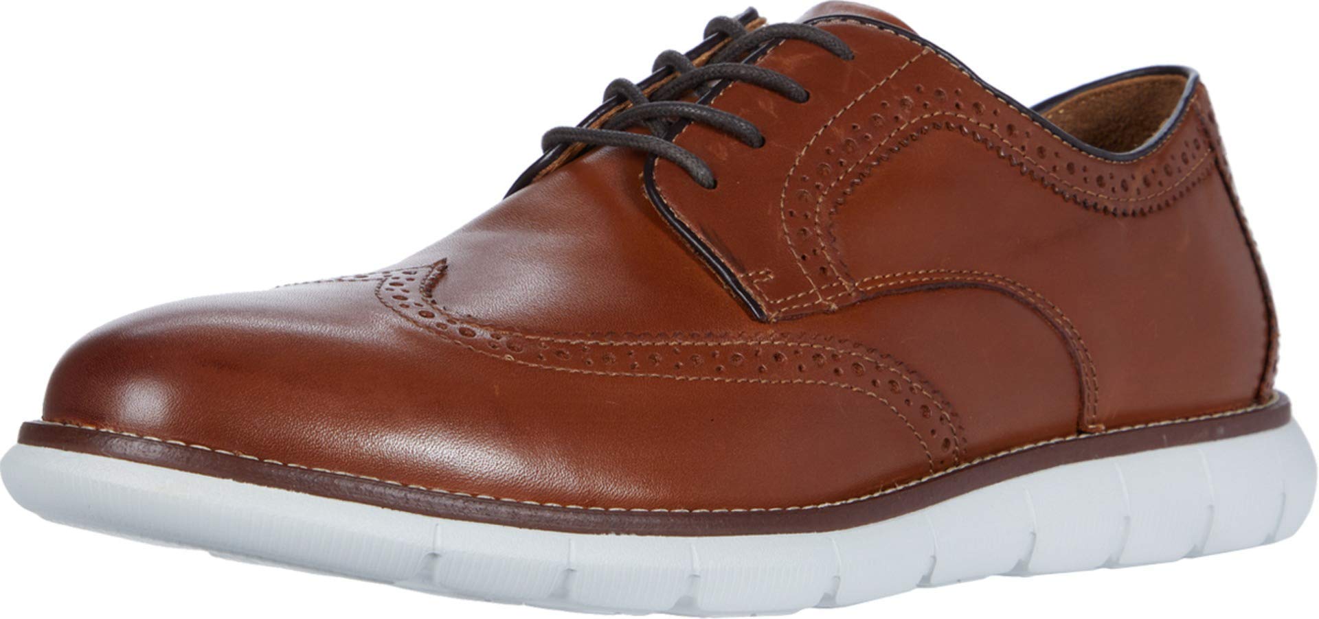 Johnston & Murphy Men's Holden Wingtip Full Grain Leather Dress Shoes | Classic Oxford Style | Lightweight & Comfortable for Work, Office & Formal Events