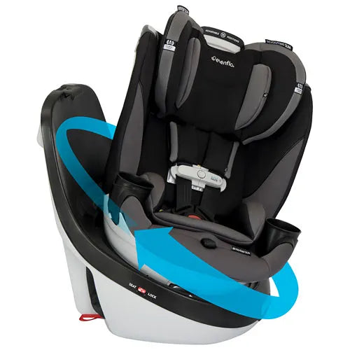 Revolve 360 Slim 2-in-1 Rotating Convertible Car Seat for Infants & Toddlers - Obsidian Black | Safe & Easy Swivel Car Seat for Travel & Everyday Use