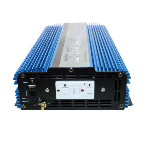 Aims Power PWRI200012120S 2000W Pure Sine Wave Power Inverter with USB Port & Remote Control for RVs, Boats, and Off-Grid Power - Reliable Backup for Home & Outdoor Use