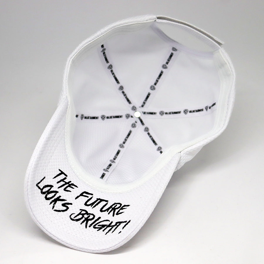 VT Shield Future Looks Bright White Performance Hat with Velcro Closure - Perfect for Running, Golf, and Outdoor Sports