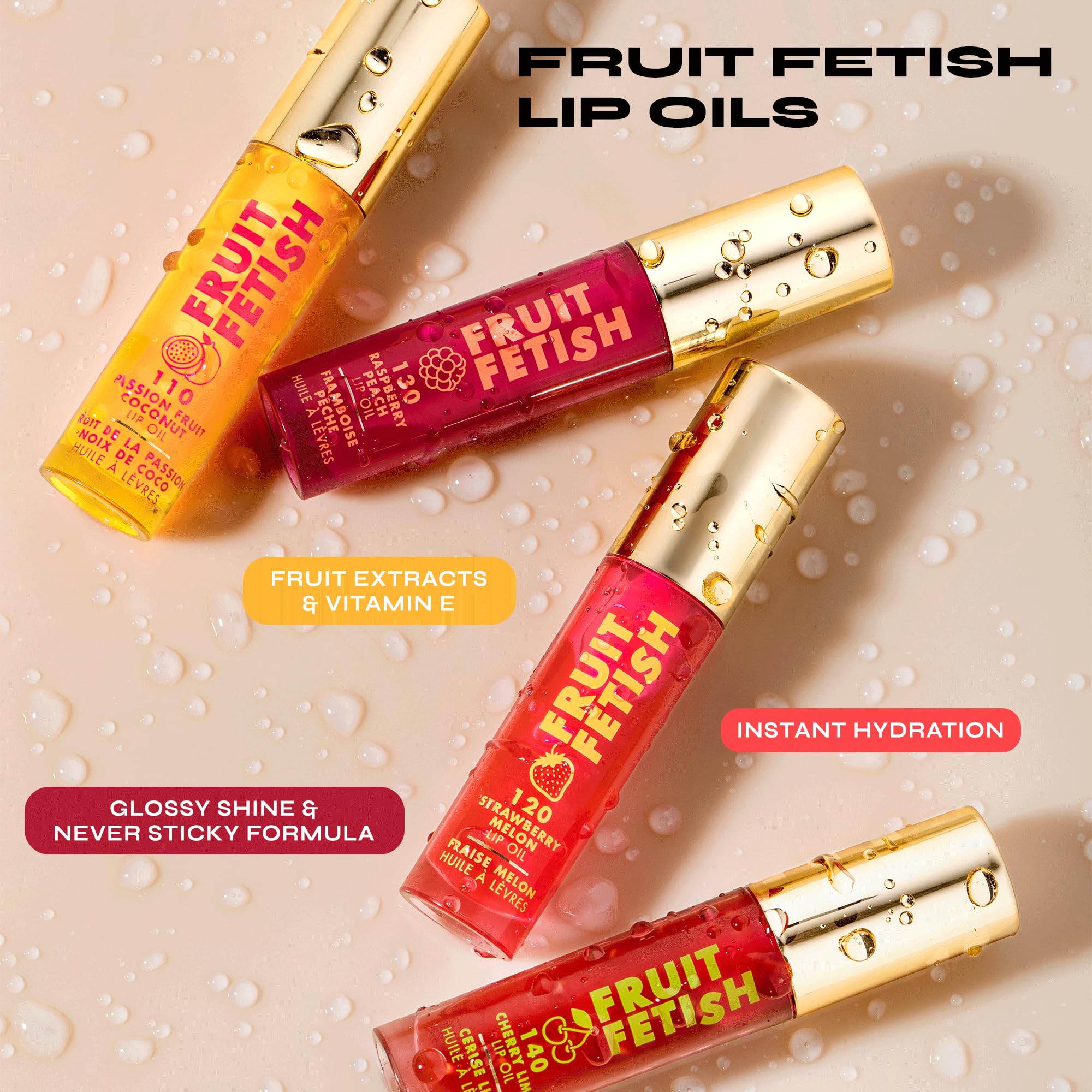 Milani Fruit Fetish Lip Oil with Vitamin E - Hydrating Lip Treatment with Blackberry Agave & Fruit Extracts - Moisturizing Lip Gloss for Dry Lips - Perfect for Daily Use & Night Care