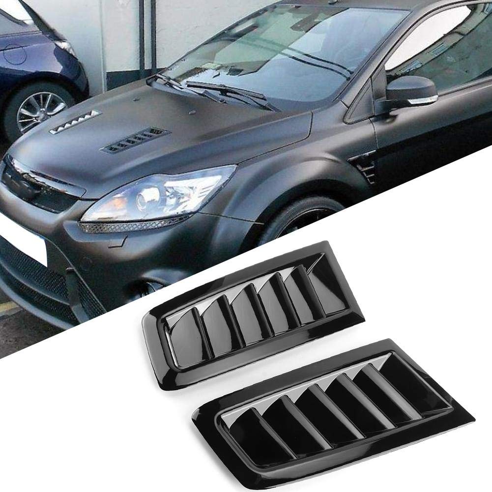 KIMISS ABS Car Bonnet Air Vent Hood Scoop for Ford Focus RS MK2 - Bright Black (SI-AT26105) | Performance Upgrade & Heat Dissipation | Track Racing & Street Style Enhancement