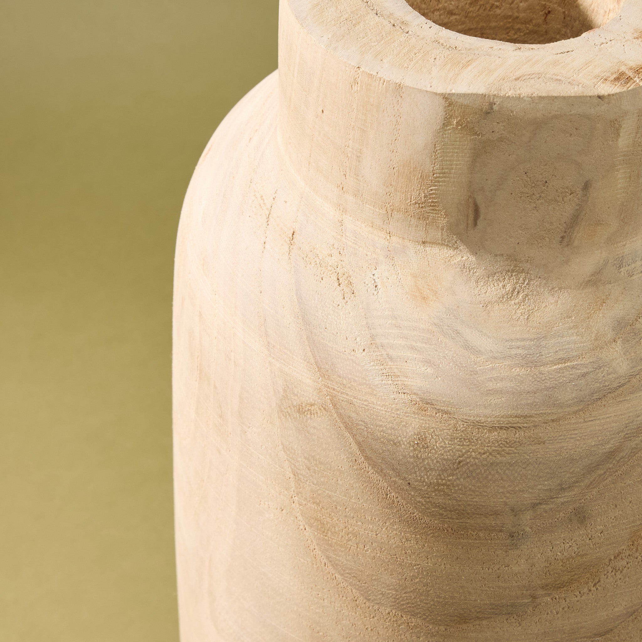 Dansk Wooden Vase - 47cm Tall Handcrafted Wood Vase for Home Decor, Wedding Centerpiece & Scandinavian Style Interior Design