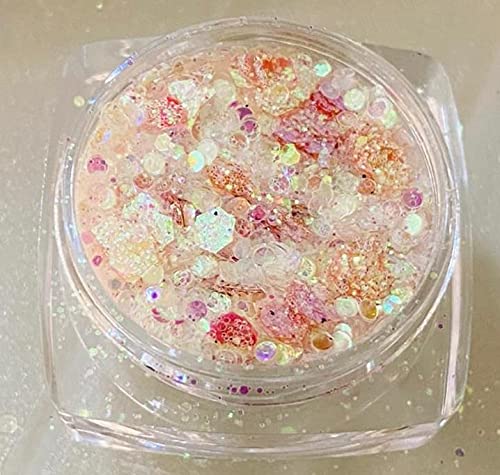 Premium Holographic Glitter for Nail Art & Face Makeup - White Sparkle Mix (10g) | Professional Cosmetic Glitter for DIY Nails, Festival Makeup & Body Art