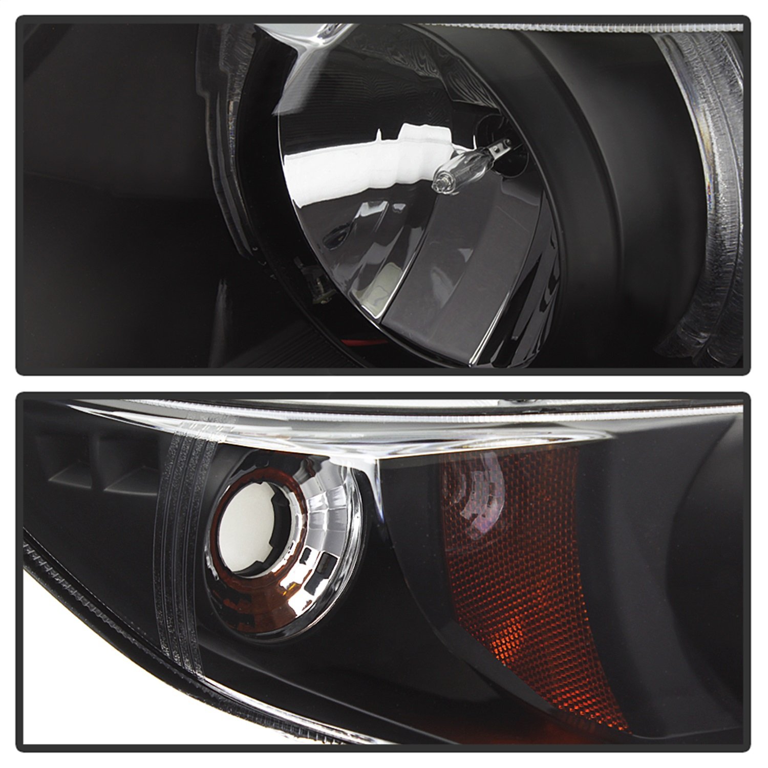Spyder Auto 5010780 LED Halo Projector Headlights - Black/Clear - High Performance Lighting for Trucks & Jeeps - Perfect for Off-Roading & Night Driving