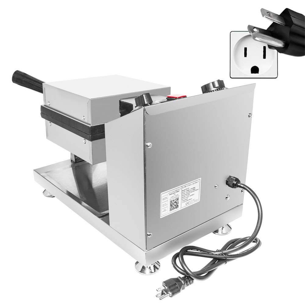 ALDKitchen Bubble Waffle Maker Machine - Nonstick Rotating Square Waffle Iron with Stainless Steel Housing | Perfect for Home Breakfast, Party Desserts & Street Food Snacks