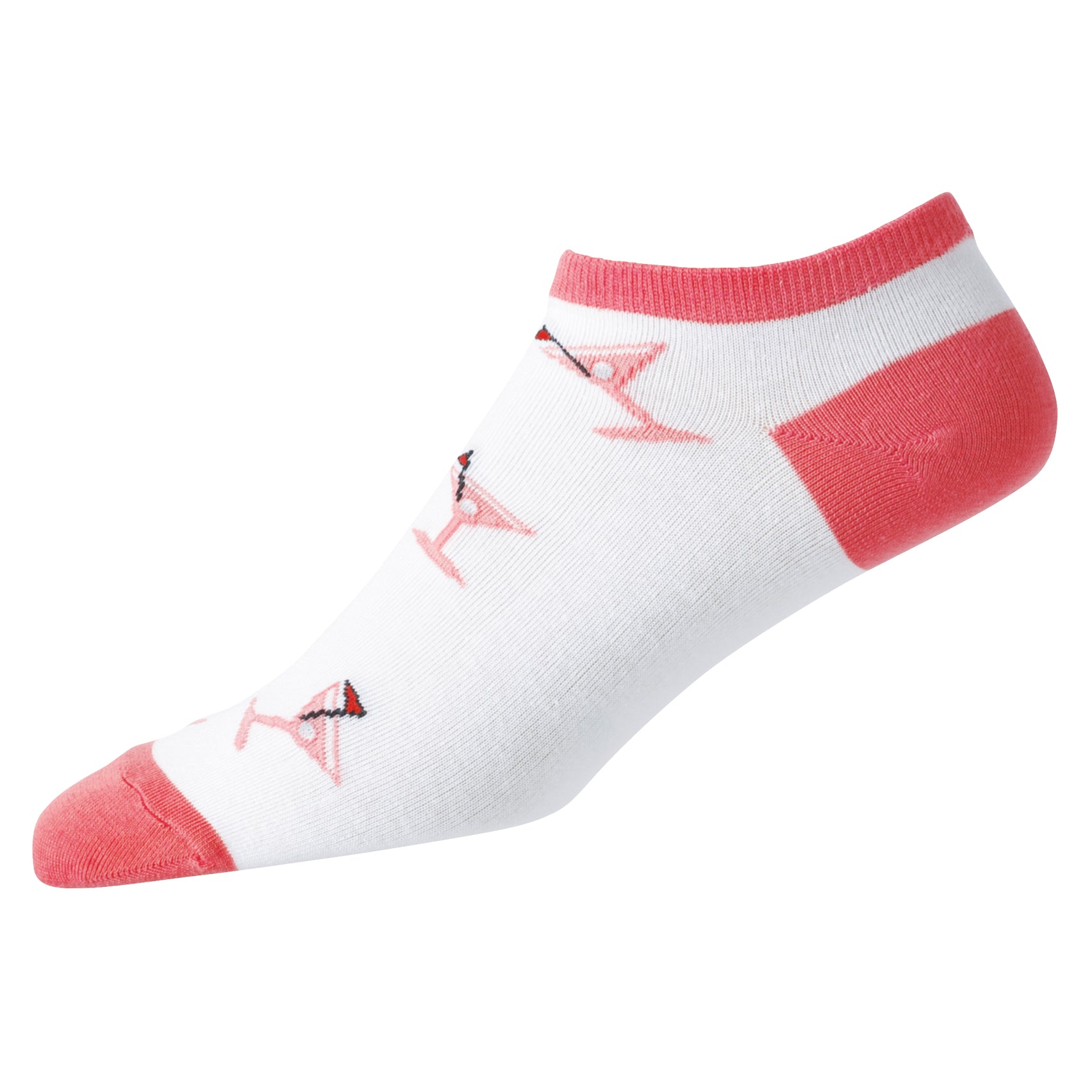 FootJoy ComfortSof Martini Print Women's Low Cut Socks - Breathable Athletic Socks for Golf, Tennis & Casual Wear